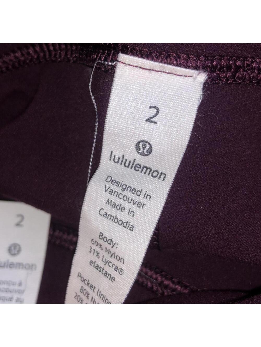 Lululemon Women's Burgundy and Purple Legging - Picture 2 of 5